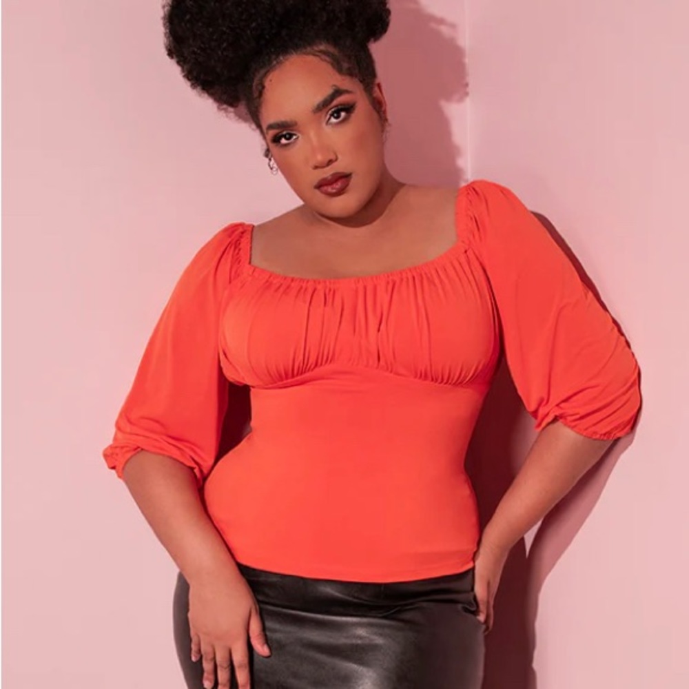 Vixen by Micheline Pitt Pumpkin Spice Vacation Blouse